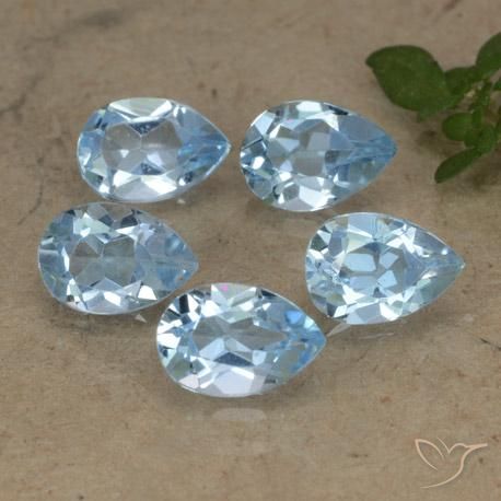 2.69 ct natürliche Swiss Blue Topas-Edelsteine, Birnenform, VVS-VS