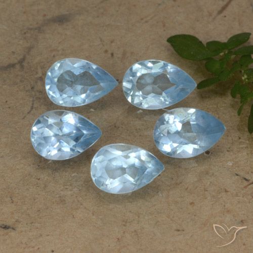 2.71ctw Natürlicher Swiss Blue Topas, Birnenform, VS