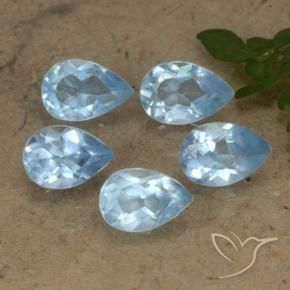 2.71 ct natürliche Swiss Blue Topas-Edelsteine, Birnenform, VS