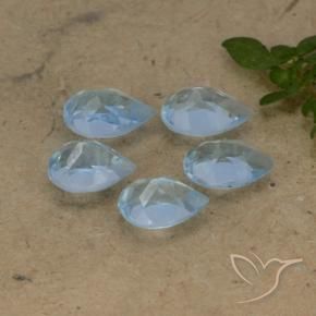 2.71 ct natürliche Swiss Blue Topas-Edelsteine, Birnenform, VS