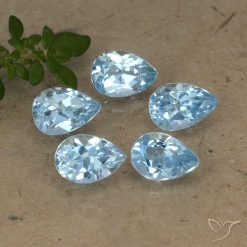 2.80ctw Natürlicher Swiss Blue Topas, Birnenform, VVS-VS