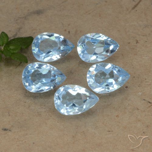 2.90ctw Natürlicher Swiss Blue Topas, Birnenform, VVS-VS
