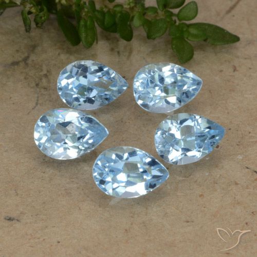 2.85ctw Natürlicher Swiss Blue Topas, Birnenform, VVS-VS
