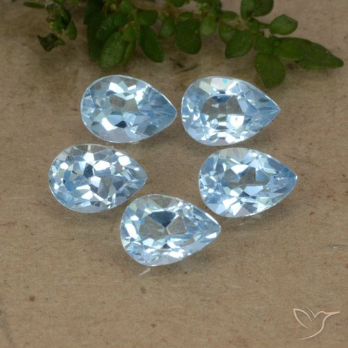 2.89ctw Natürlicher Himmerlblau Topas, Birnenform, VVS-VS