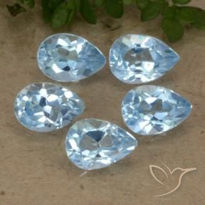 2.89 ct natürliche Himmerlblau Topas-Edelsteine, Birnenform, VVS-VS