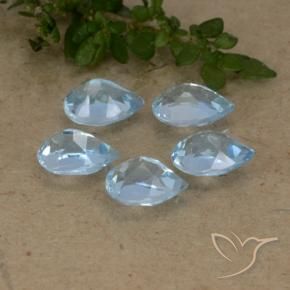 2.89 ct natürliche Himmerlblau Topas-Edelsteine, Birnenform, VVS-VS