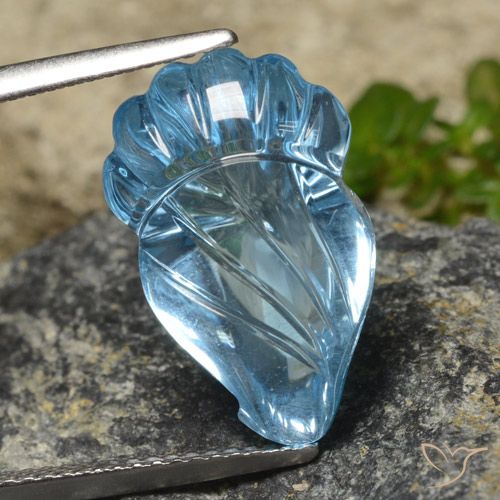 11.80ct Natürlicher Swiss Blue Topas, Fantasie, Transparent