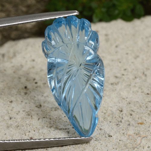 12.30ct Natürlicher Himmerlblau Topas, Fantasie, Transparent