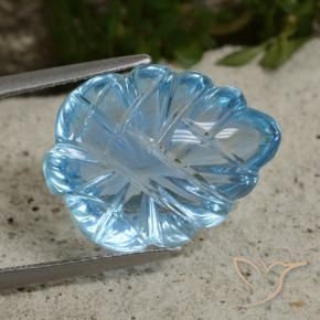 9,17 ctw natürlicher Swiss Blue Topas, Fantasie, Transparent
