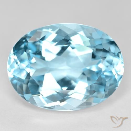 22.89ct Natürlicher Swiss Blue Topas, Oval, VVS