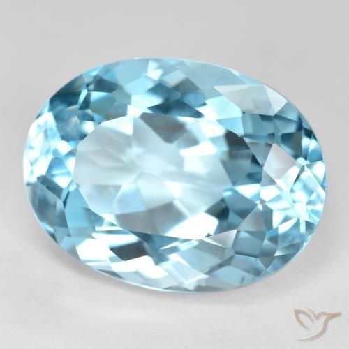 9,17 ctw natürlicher Swiss Blue Topas, Oval, VVS