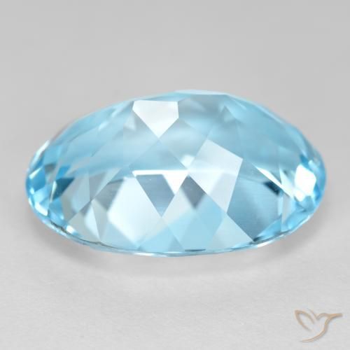 9,17 ctw natürlicher Swiss Blue Topas, Oval, VVS