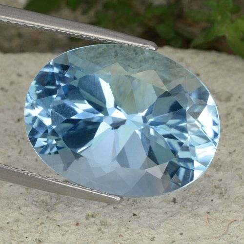 23.05ct Natürlicher Himmerlblau Topas, Oval, VVS