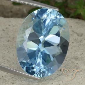 9,17 ctw natürlicher Himmerlblau Topas, Oval, VVS