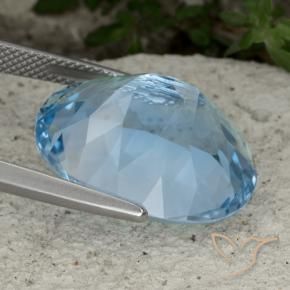 9,17 ctw natürlicher Himmerlblau Topas, Oval, VVS