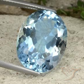 9,17 ctw natürlicher Himmerlblau Topas, Oval, VVS