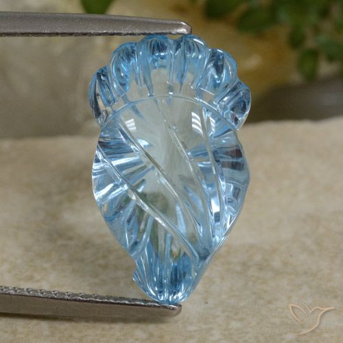 11.13ct Natürlicher Swiss Blue Topas, Fantasie, Transparent