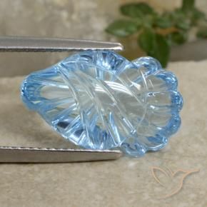9,17 ctw natürlicher Swiss Blue Topas, Fantasie, Transparent