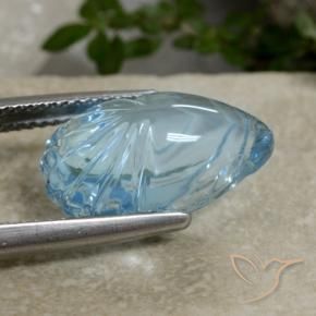 9,17 ctw natürlicher Swiss Blue Topas, Fantasie, Transparent