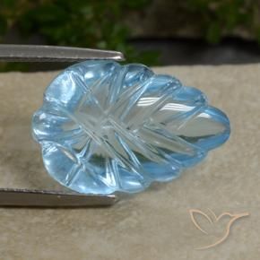 9,17 ctw natürlicher Himmerlblau Topas, Blumen-Schliff, Transparent