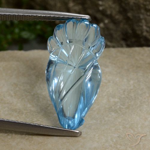 11.26ct Natürlicher Himmerlblau Topas, Fantasie, Transparent