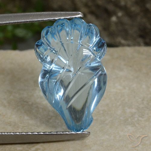 9.14ct Natürlicher Himmerlblau Topas, Fantasie, Transparent