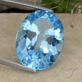 9,17 ctw natürlicher Himmerlblau Topas, Oval, VVS-VS
