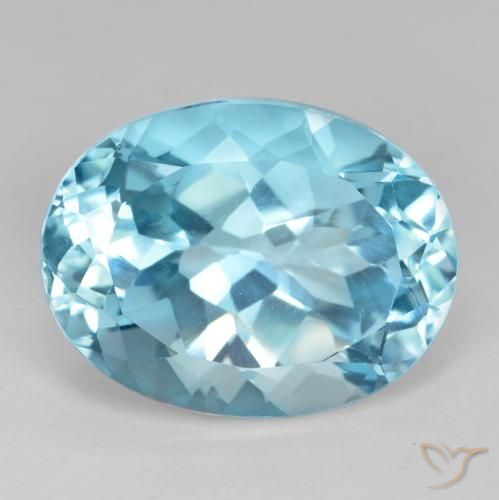 23.33ct Natürlicher Swiss Blue Topas, Oval, VVS