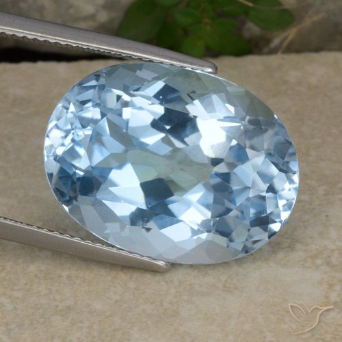 22.93ct Natürlicher Himmerlblau Topas, Oval, VVS