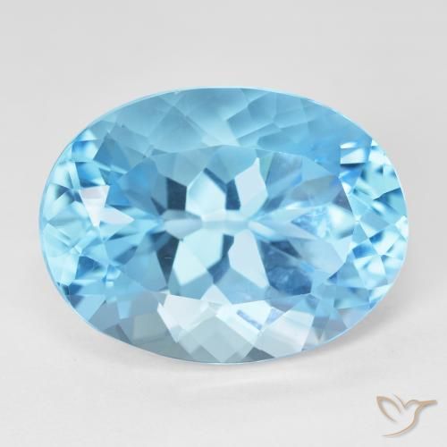 23.32ct Natürlicher Swiss Blue Topas, Oval, VVS