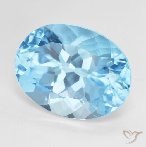 9,17 ctw natürlicher Swiss Blue Topas, Oval, VVS