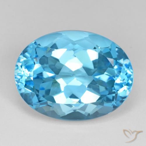 23.54ct Natürlicher Swiss Blue Topas, Oval, VVS