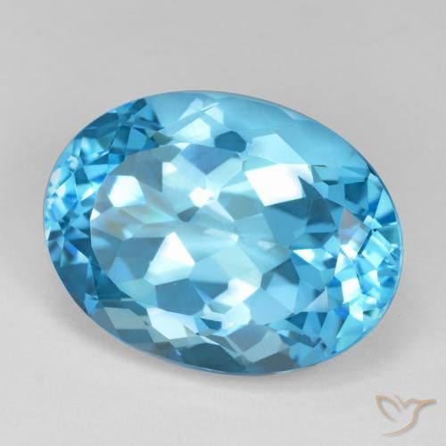 9,17 ctw natürlicher Swiss Blue Topas, Oval, VVS