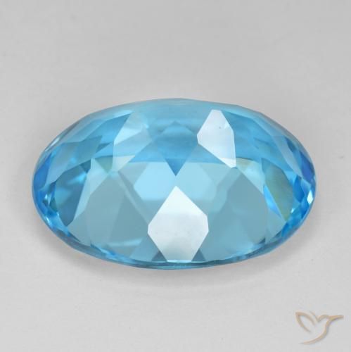 9,17 ctw natürlicher Swiss Blue Topas, Oval, VVS
