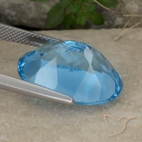 9,17 ctw natürlicher Himmerlblau Topas, Oval, VVS-VS