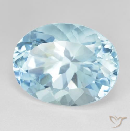 9,17 ctw natürlicher Himmerlblau Topas, Oval, VVS-VS