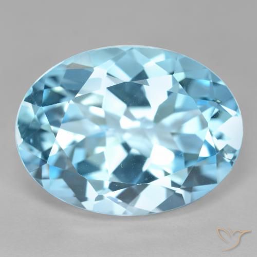 21.24ct Natürlicher Himmerlblau Topas, Oval, VVS