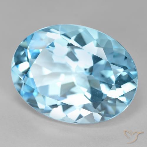 9,17 ctw natürlicher Himmerlblau Topas, Oval, VVS