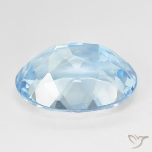 9,17 ctw natürlicher Himmerlblau Topas, Oval, VVS-VS