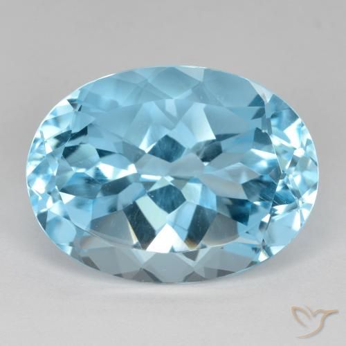 22.83ct Natürlicher Himmerlblau Topas, Oval, VVS-VS