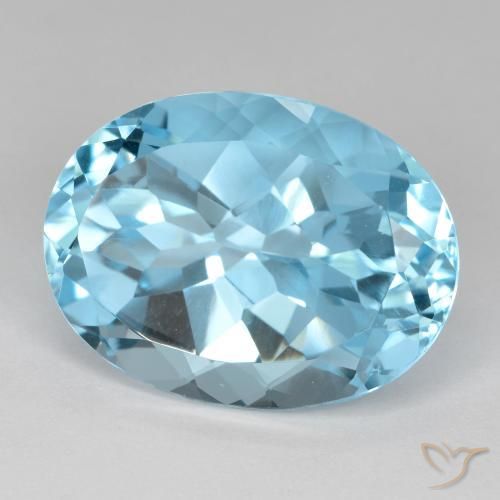 9,17 ctw natürlicher Himmerlblau Topas, Oval, VVS-VS
