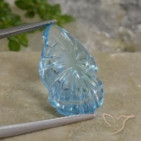 9,17 ctw natürlicher Swiss Blue Topas, Fantasie, Transparent