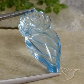 9,17 ctw natürlicher Swiss Blue Topas, Fantasie, Transparent