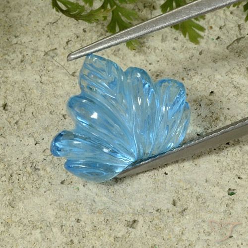 6.98ct Natürlicher Swiss Blue Topas, Fantasie, Transparent