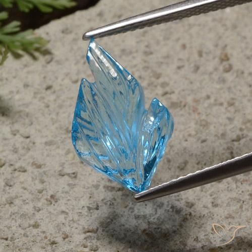 4.31ct Natürlicher Swiss Blue Topas, Fantasie, Transparent