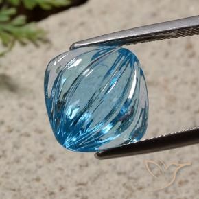 9,17 ctw natürlicher Swiss Blue Topas, Kissen, Transparent