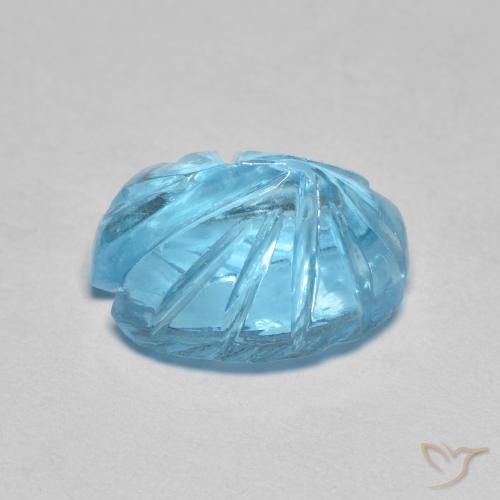 9,17 ctw natürlicher Swiss Blue Topas, Fantasie, Transparent