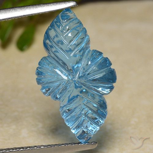 6.61ct Natürlicher Swiss Blue Topas, Fantasie, Transparent