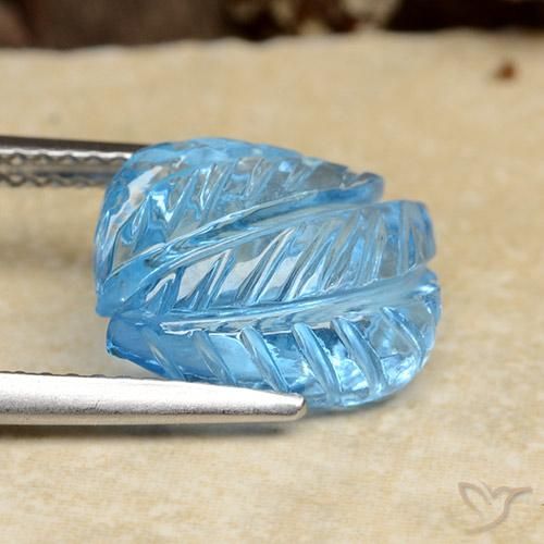 9,17 ctw natürlicher Swiss Blue Topas, Fantasie, Transparent