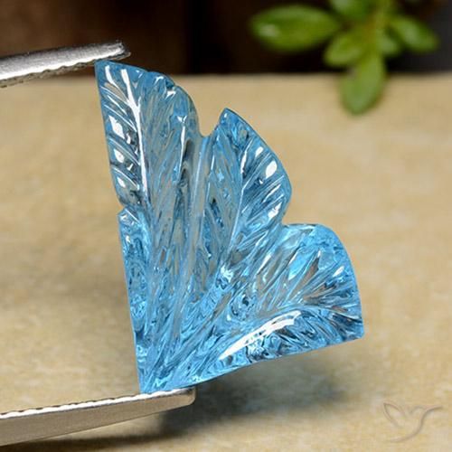 11.40ct Natürlicher Swiss Blue Topas, Fantasie, Transparent, Photo A